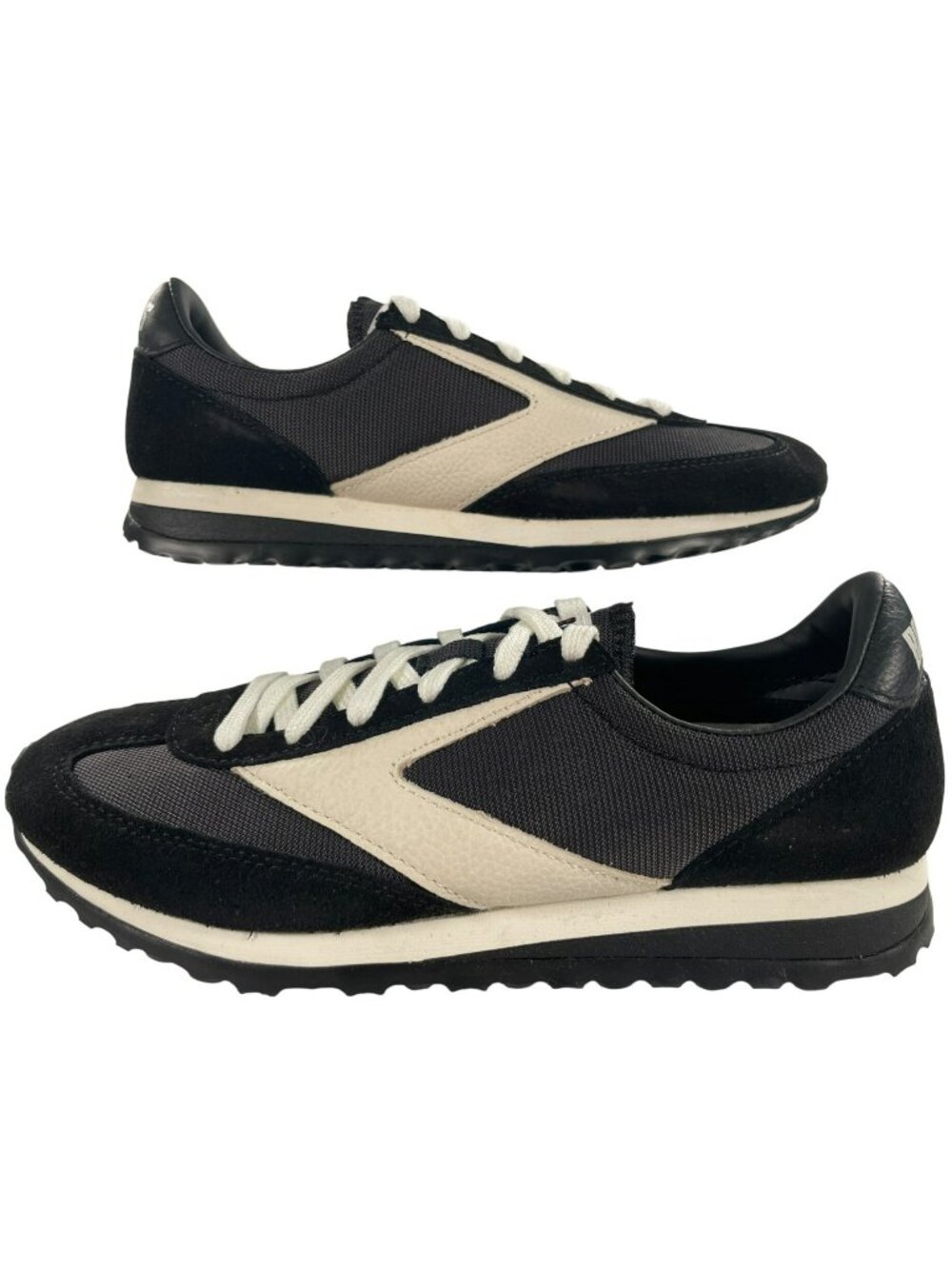 Brooks Vanguard Black/Coconut Milk Retro Running Shoes Sz 7 Women / 5.5 Men NEW